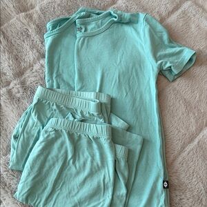 Kyte Baby Boys Pajama Set - REDUCED - Short-Sleeve Tops and Shorts, Size 8, Teal